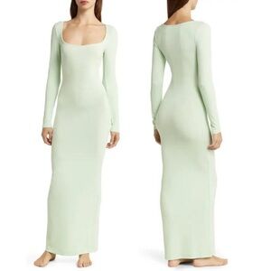 Mint Green Long Sleeve Maxi Dress